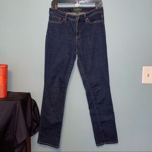 Lauren Ralph Lauren Modern Straight Curvy Jeans Dark Wash Size 8